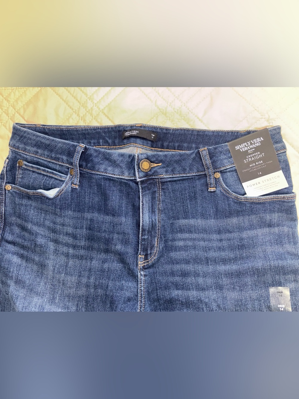 Simply Vera size 14 Dark Blue Straight-Leg Jeans - Picture 2 of 6